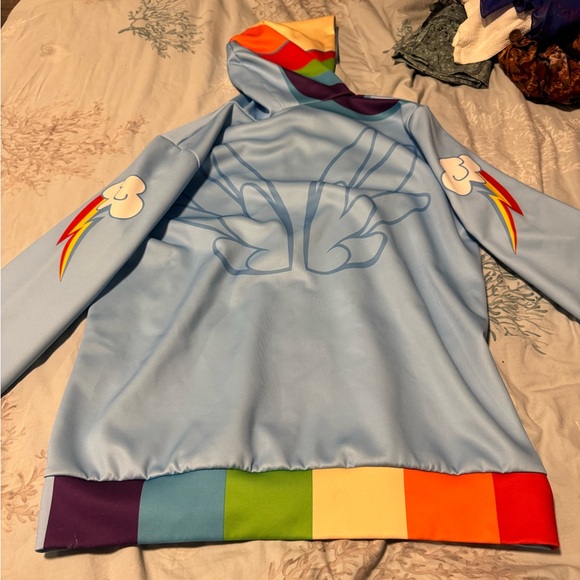 Women’s rainbow dash hoodie with front pockets - Picture 7 of 7